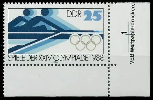 DDR 1988 Nr 3186 postfrisch ECKE-URE 0DDFA2