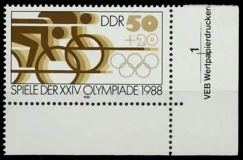 DDR 1988 Nr 3188 postfrisch ECKE-URE 0DDFBA