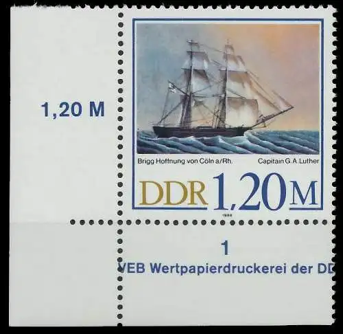 DDR 1988 Nr 3201 postfrisch ECKE-ULI 0DE06A
