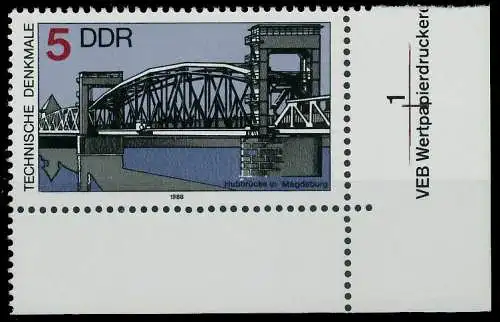 DDR 1988 Nr 3203 postfrisch ECKE-URE 0DE0FA