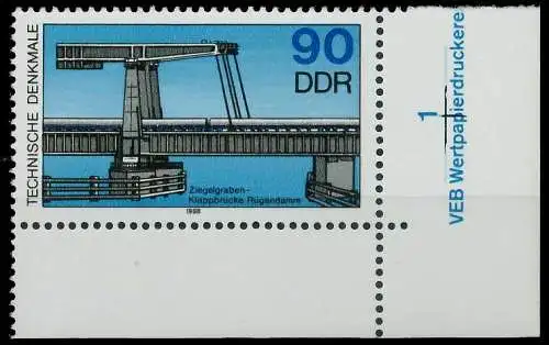 DDR 1988 Nr 3207 postfrisch ECKE-URE 0DE112
