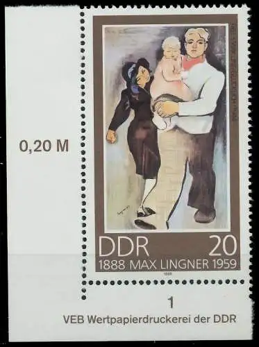 DDR 1988 Nr 3211 postfrisch ECKE-ULI 0DE1A2