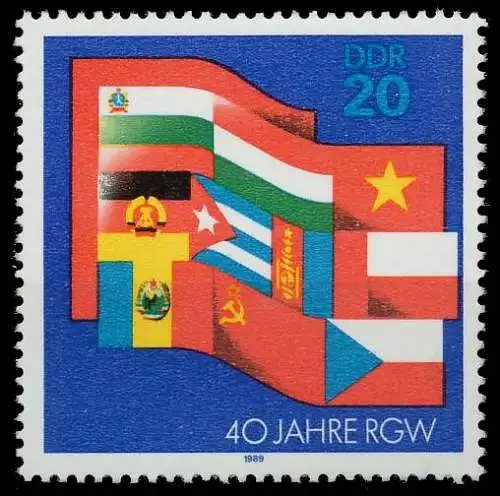 DDR 1989 Nr 3221 postfrisch SB74FE6