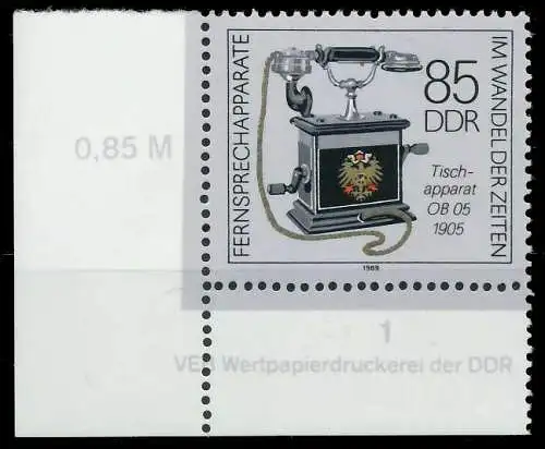 DDR 1989 Nr 3229 postfrisch ECKE-ULI 0DE392