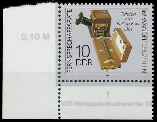 DDR 1989 Nr 3226-links-ndgz postfrisch ECKE-ULI 0DE3A2