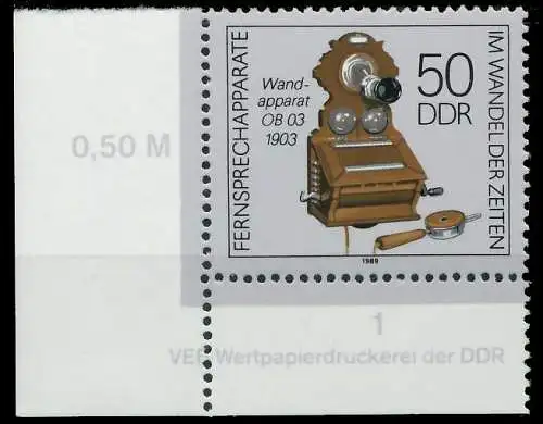 DDR 1989 Nr 3228 postfrisch ECKE-ULI 0DE3EA