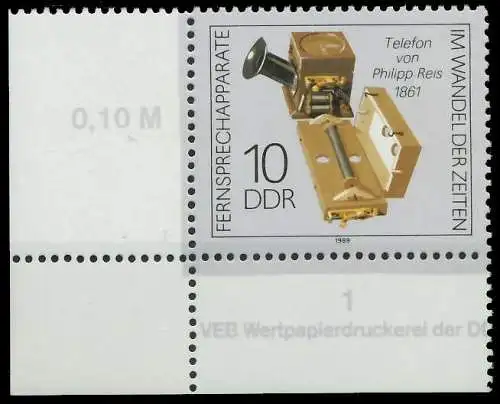 DDR 1989 Nr 3226-dgz postfrisch ECKE-ULI 0DE3D2