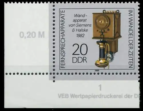 DDR 1989 Nr 3227 postfrisch ECKE-ULI 0DE3E2