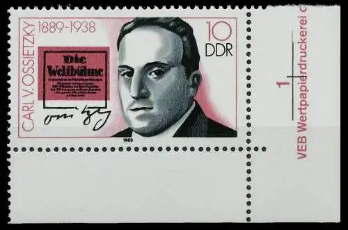 DDR 1989 Nr 3231 postfrisch ECKE-URE 0DE452