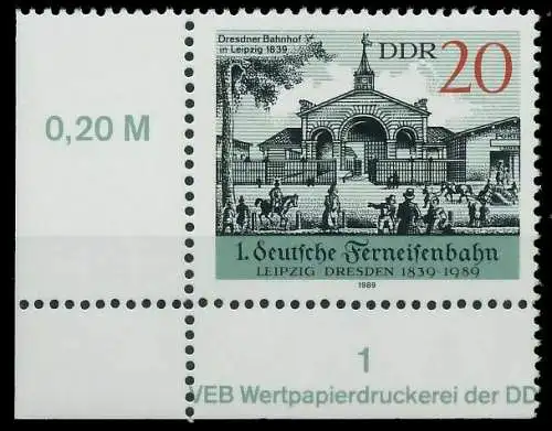 DDR 1989 Nr 3239 dgz postfrisch ECKE-ULI 0E3C5A