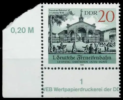 DDR 1989 Nr 3239 ndgz postfrisch ECKE-ULI 0E3C62