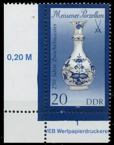 DDR 1989 Nr 3242I postfrisch ECKE-ULI 0E3CCA