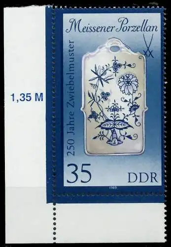 DDR 1989 Nr 3243II postfrisch ECKE-ULI 0E3CFA