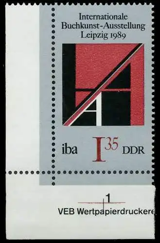 DDR 1989 Nr 3247 postfrisch ECKE-ULI 0E3D82