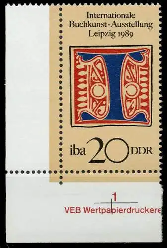 DDR 1989 Nr 3245 postfrisch ECKE-ULI 0E3D86