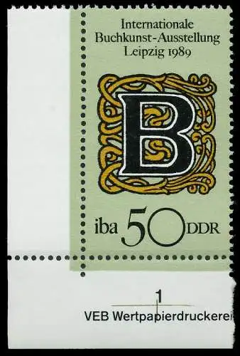 DDR 1989 Nr 3246 postfrisch ECKE-ULI 0E3D92