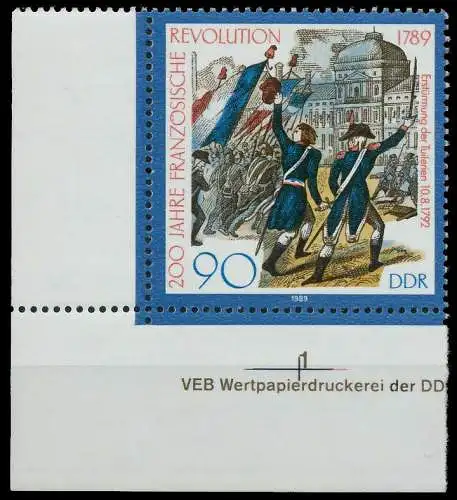 DDR 1989 Nr 3260 postfrisch ECKE-ULI 0E3E82