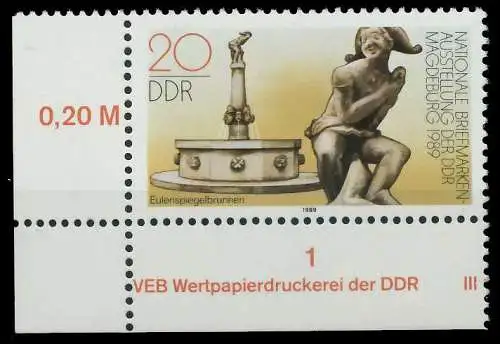 DDR 1989 Nr 3265 postfrisch ECKE-ULI 0E4016