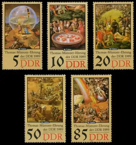 DDR 1989 Nr 3269-3273 postfrisch SB7B5E6
