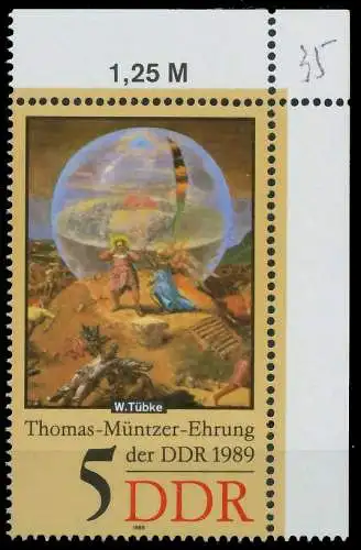 DDR 1989 Nr 3269 postfrisch ECKE-ORE 0E4082