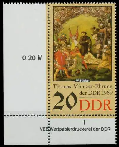 DDR 1989 Nr 3271 postfrisch ECKE-ULI 0E40AA