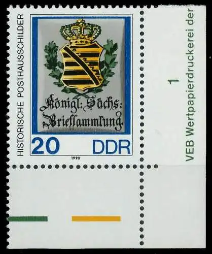 DDR 1990 Nr 3303 postfrisch ECKE-URE 0E431A