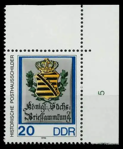 DDR 1990 Nr 3303 postfrisch ECKE-ORE 0E433E