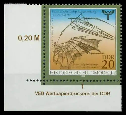 DDR 1990 Nr 3311 postfrisch ECKE-ULI SB7B916