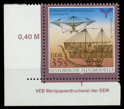 DDR 1990 Nr 3312 postfrisch ECKE-ULI SB7B926