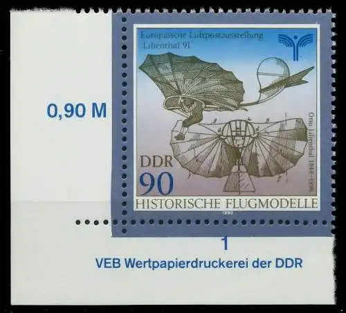 DDR 1990 Nr 3314 postfrisch ECKE-ULI SB7B946