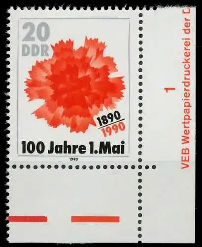 DDR 1990 Nr 3323 postfrisch ECKE-URE 0E43E6