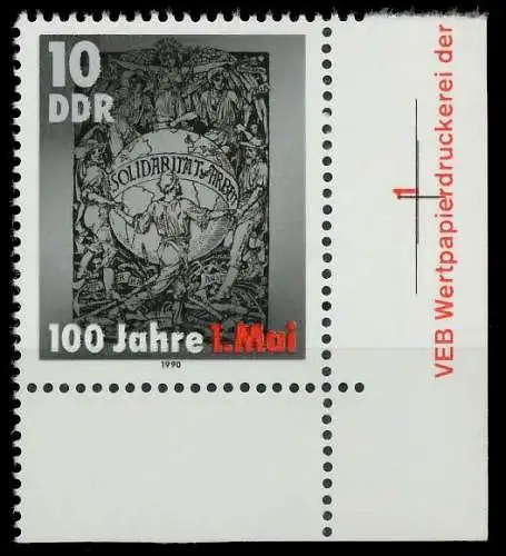 DDR 1990 Nr 3322 postfrisch ECKE-URE 0E43EE