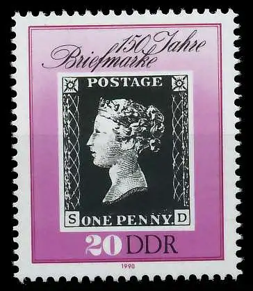 DDR 1990 Nr 3329 postfrisch SB7BA0E