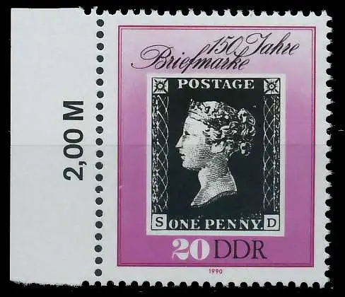 DDR 1990 Nr 3329 postfrisch SRA 0E8C06