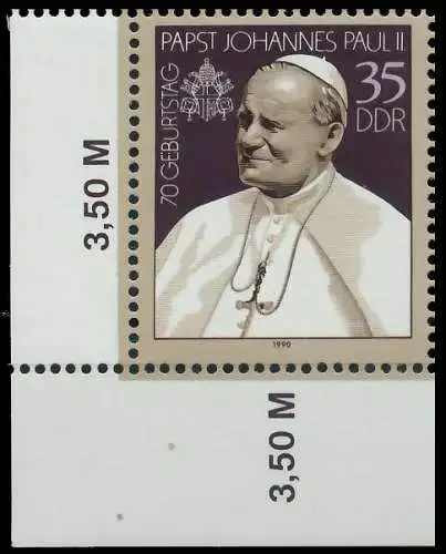 DDR 1990 Nr 3337 postfrisch ECKE-ULI SB7FA86