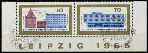 DDR ZUSAMMENDRUCK Nr 1126+1129 gestempelt WAAGR PAAR 0E91AE