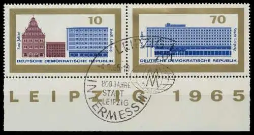 DDR ZUSAMMENDRUCK Nr 1126+1129 gestempelt WAAGR PAAR 0E91CA