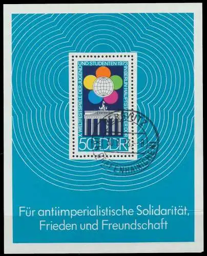 DDR BLOCK KLEINBOGEN Block 38 gestempelt 0F13B2