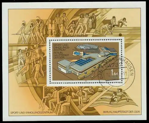 DDR BLOCK KLEINBOGEN Block 64 gestempelt 0F17BA