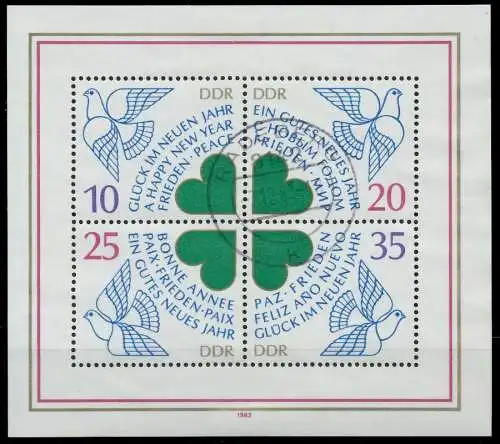 DDR BLOCK KLEINBOGEN Block 75 gestempelt 0F195A