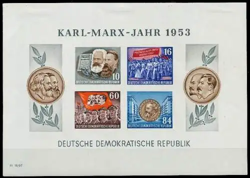 DDR BLOCK KLEINBOGEN Block 9BYII Einzelmarken ungebraucht 0FA95A