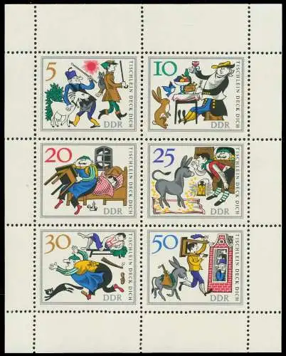 DDR BLOCK KLEINBOGEN Nr 1236-1241 postfrisch KLEINBG SB97F6E