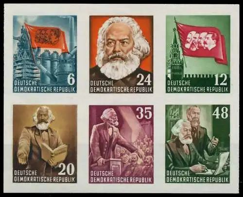 DDR ZUSAMMENDRUCK Nr B0801B1 YI 386B-391B postfrisch 6e 0FAA82