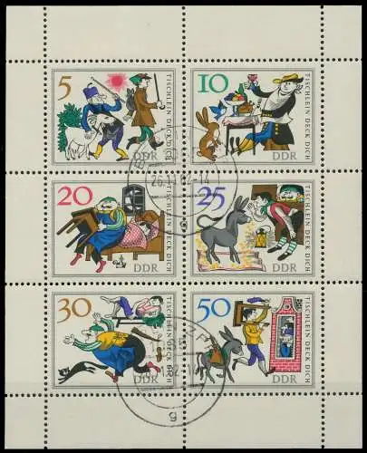 DDR BLOCK KLEINBOGEN Nr 1236-1241 gestempelt KLEINBG 0FAA8A