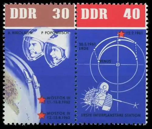 DDR ZUSAMMENDRUCK Nr WZd69 postfrisch WAAGR PAAR SB980AE