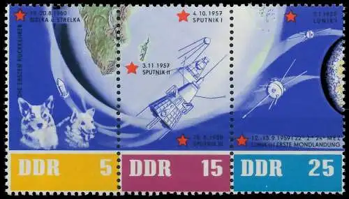 DDR ZUSAMMENDRUCK Nr WZd59 postfrisch 3ER STR SB980DE