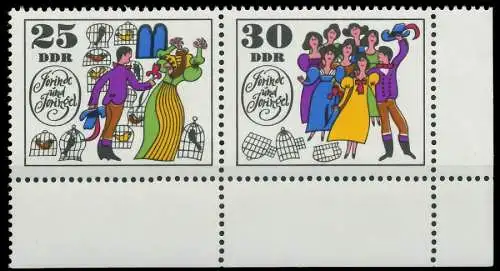 DDR ZUSAMMENDRUCK Nr WZd203 postfrisch WAAGR PAAR ECKE- 10580A