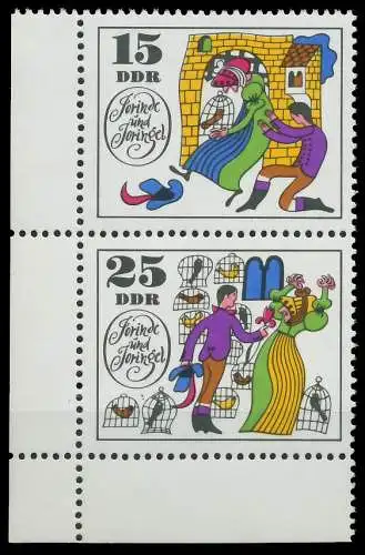 DDR ZUSAMMENDRUCK Nr SZd96 postfrisch SENKR PAAR ECKE-U SB9867E