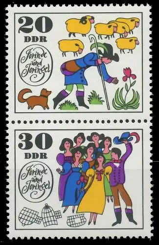 DDR ZUSAMMENDRUCK Nr SZd97 postfrisch SENKR PAAR SB98686