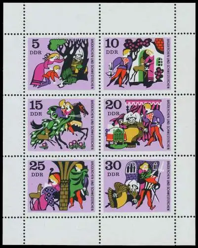 DDR BLOCK KLEINBOGEN Nr 1545-1550 postfrisch KLEINBG SBA5D7E